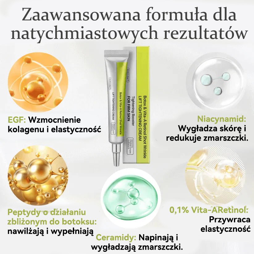 🎄🎄Dumnie opracowane i zatwierdzone przez polskie instytucje💫Tiworld® Zaawansowany krem liftingująco-odnawiający z peptydami o działaniu podobnym do botoksu + retinolem Vita-A – tylko dziś 70% zniżki